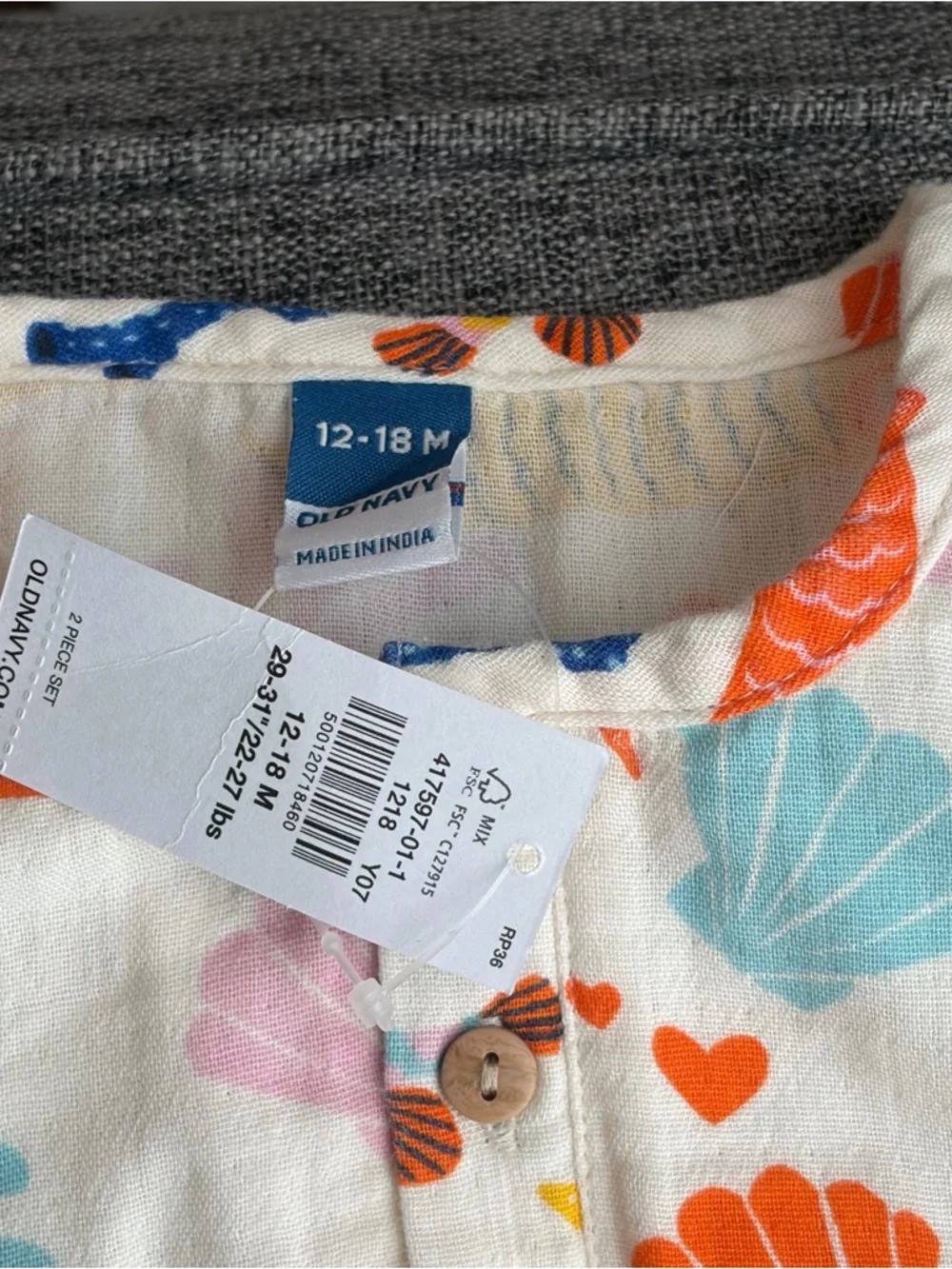 12-18 mo old navy baby outfit summer NEW